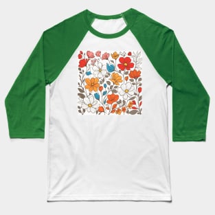 floral pattern Baseball T-Shirt